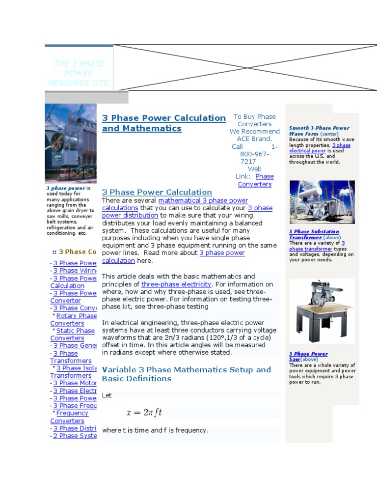 The 3 Phase Power | PDF