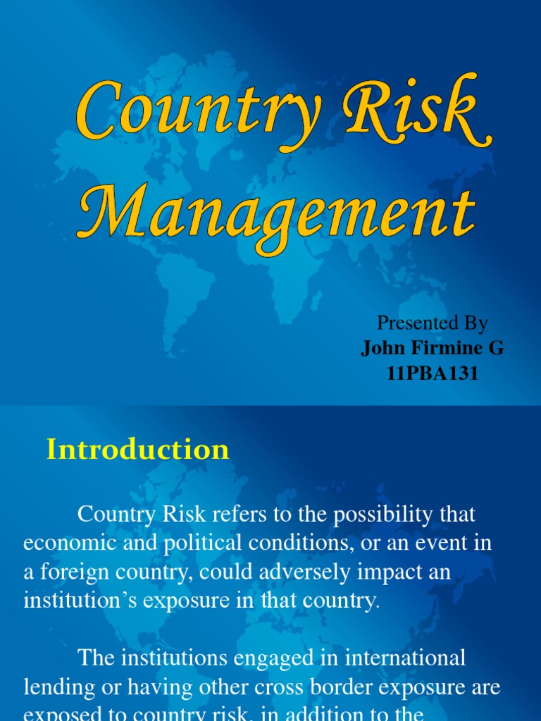Country Risk Management Guide | PDF | Risk | Risk Management