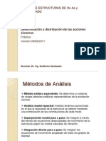 Hormigon II - Determinación y distribución de las Acciones Sísmicas