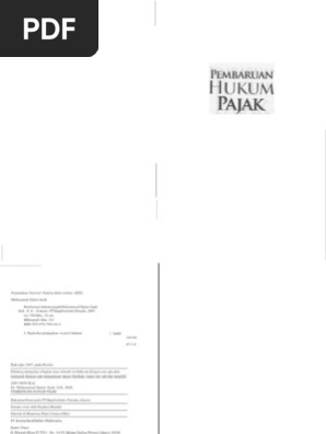 Buku Pembaruan Hukum Pajak