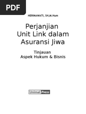 Buku Herinawati Unesco Perjanjian Unit Link Dalam Asuransi Jiwa Pdf