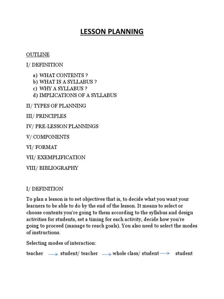 Lesson PlanningTeaching Practice PDF Educational Assessment English As A Second Or