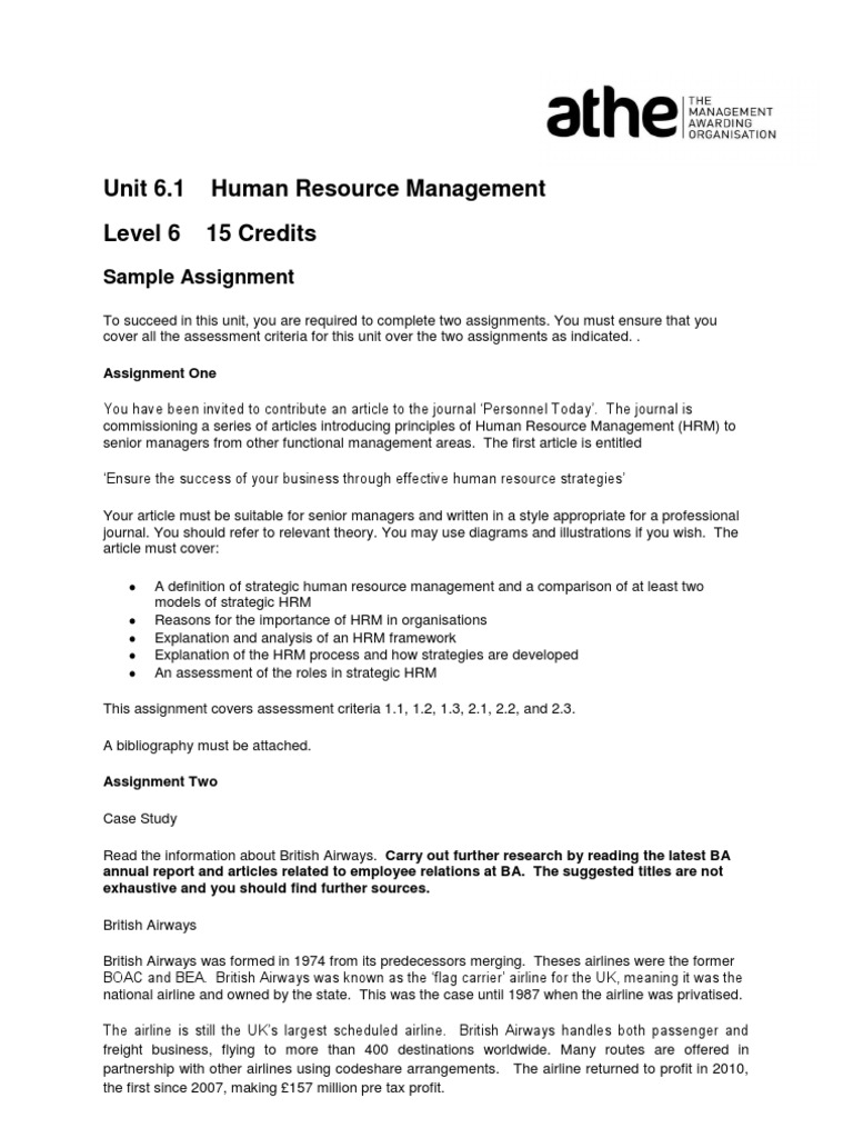 Assignment - Human Resource Management | PDF