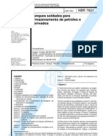 NBR 7821 - Tanques Soldados para Armazenamento de Petróleo e Derivados