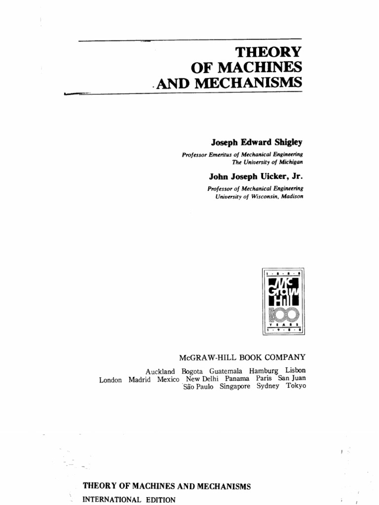 Theory of Machines and Mechanisms by Shigley | PDF