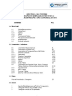 B. Directrices Proforma 2013 y Programación Presupuestaria 2013 2016