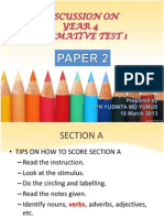 Discussion On Year 4 Summative Test 1 Paper 2