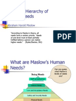 1.01 MaslowÆs Hierarchy of Needs