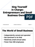 Putting Yourself in Charge: Entrepreneurs and Small Business Owners