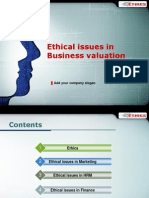 Ethical Issues in Business Valuation