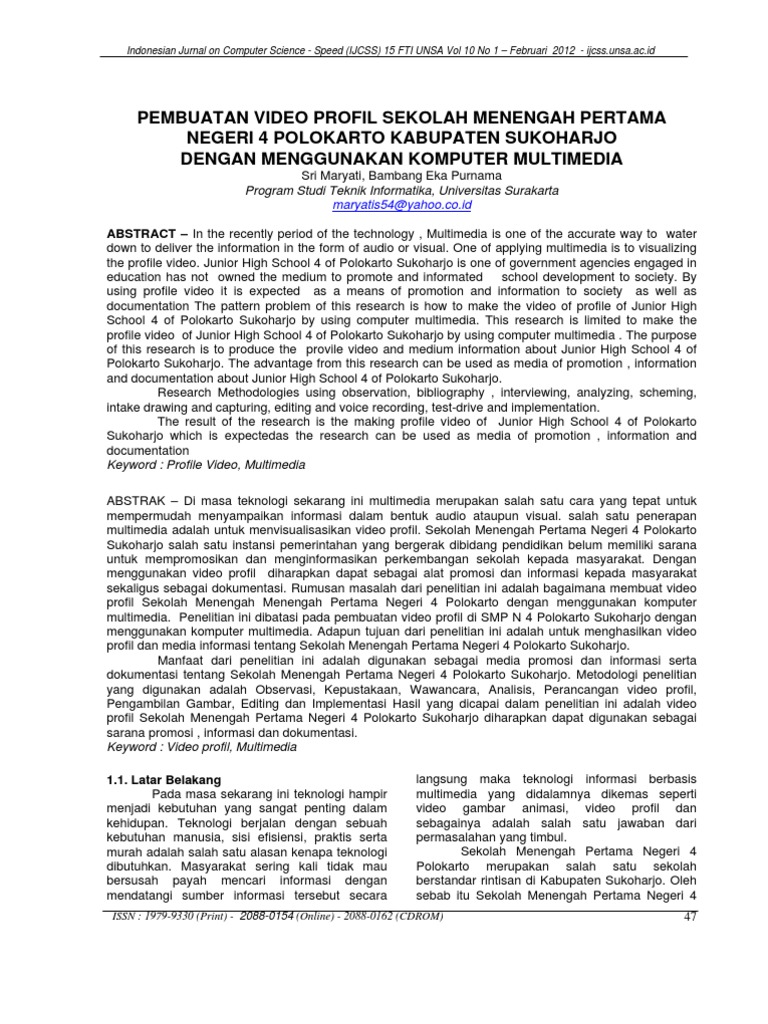 07 Pembuatan Video Profil Sekolah Menengah Pertama Negeri