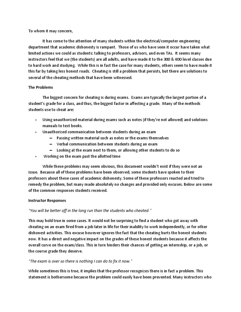 Combating Cheating in Engineering Exams | PDF | Academic Dishonesty ...