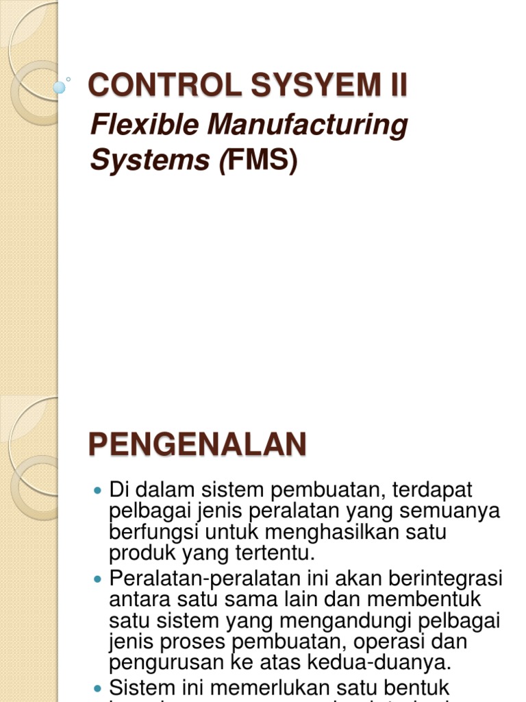 Control Sysyem Ii - Fms | PDF