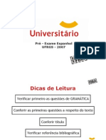 3494909 Espanhol PreVestibular Universitario UFRGS 2007
