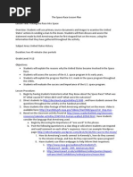Download The Space Race Lesson Plan by seankass SN132380247 doc pdf