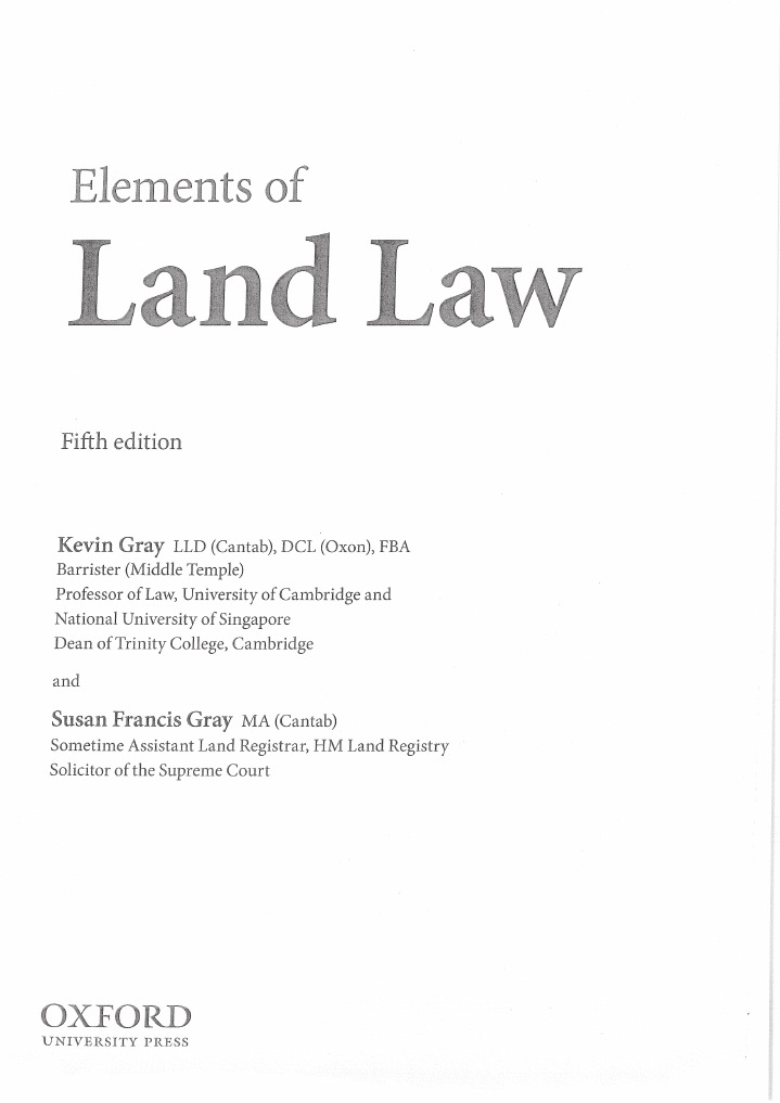 Gray - Elements of Land Law | PDF
