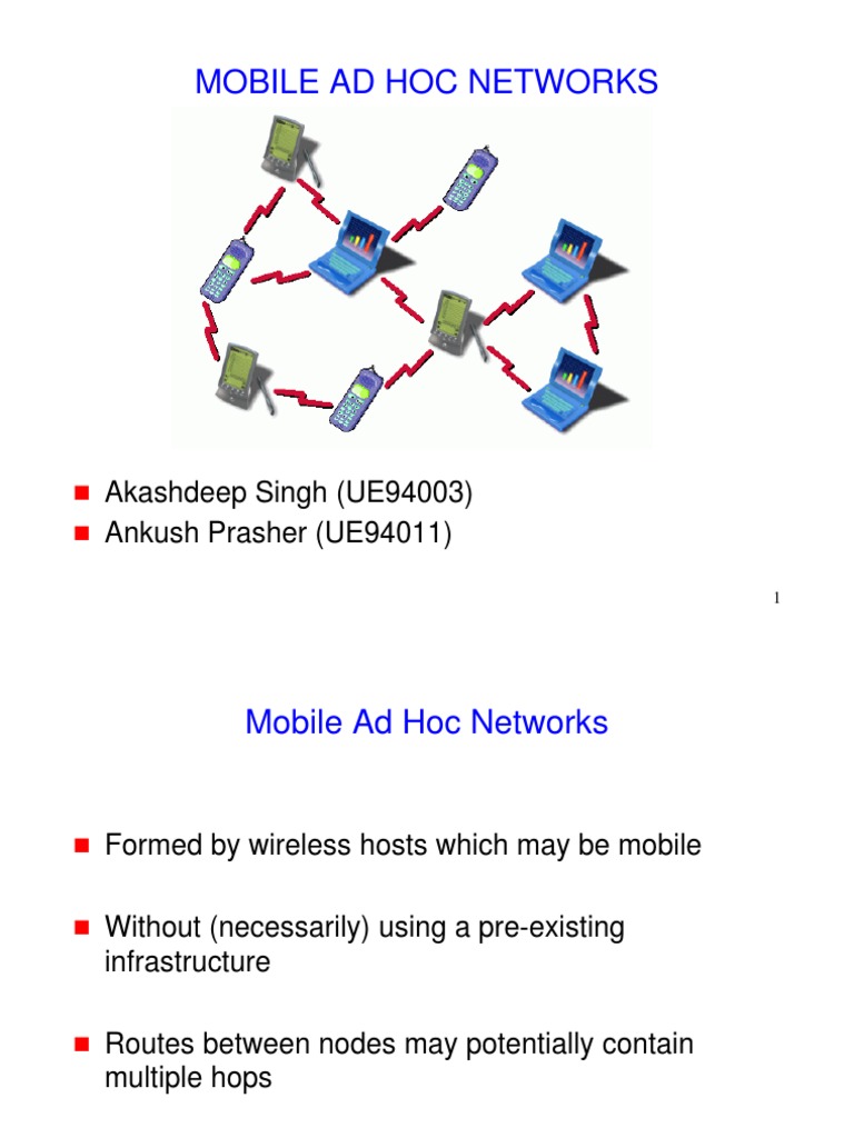 Mobile Ad Hoc Networks Overview | PDF | Wireless Ad Hoc Network | Routing