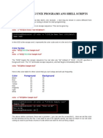 Colourizing Unix Programs Ans Shell Scripts