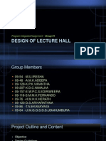 Design of Lecture Hall Seating