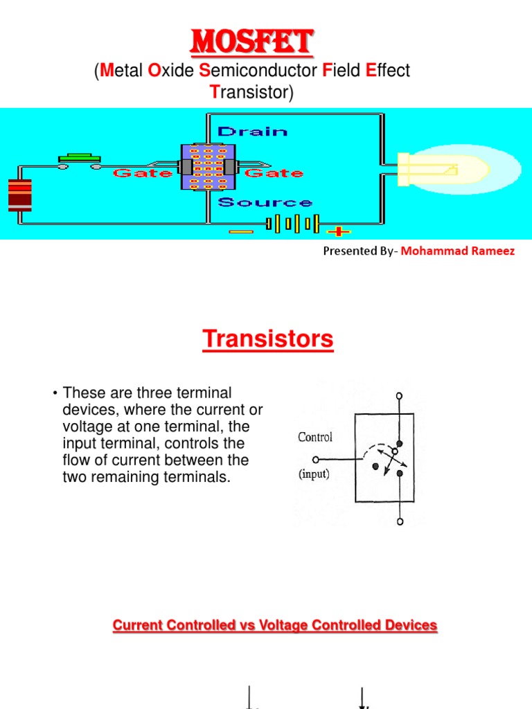 Mosfet PowerPoint Presentation Mosfet Field Effect Transistor