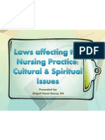 Laws Affecting Nursing Practice: Cultural and Spiritual Issues