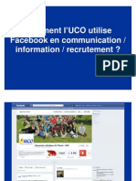 Utilisation de facebook dans la communication de recrutement à l'UCO