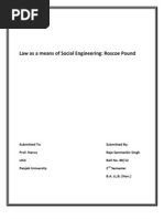 Download Law as a Means of Social Engineering - Roscoe Pound by Raja Sanmanbir Singh SN132404517 doc pdf