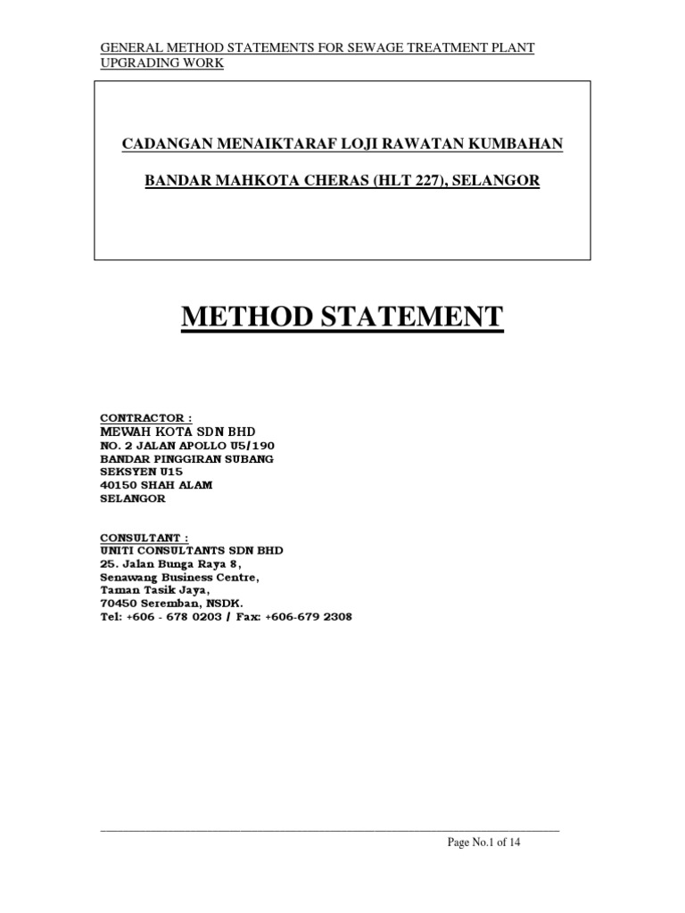 Microsoft Word - STP Method Statement by Ecobuilders 