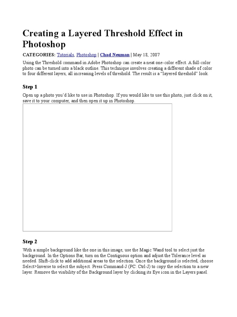 Creating A Layered Threshold Effect in Step 1 PDF Adobe
