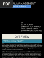 Financial Management: Pharmaceutical Industry