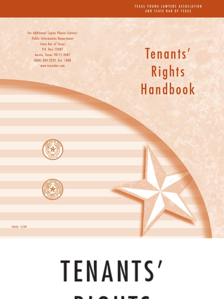 Texas Tenants Rights Handbook PDF Lease Leasehold Estate