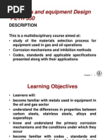 Materials and Equipment Design: PETR 350