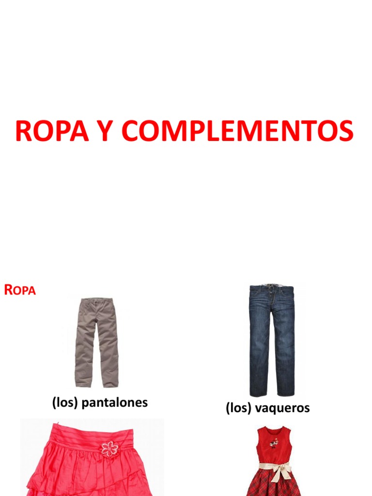 Vocabulario de La Ropa | PDF | Zapato | Bragas