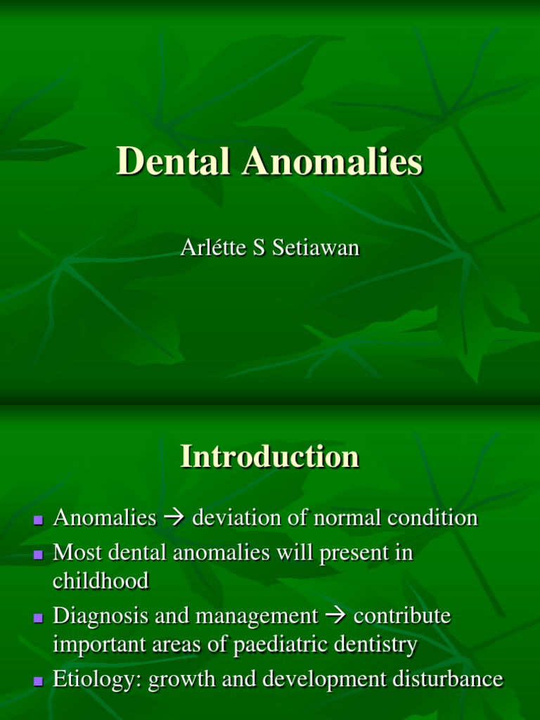 Dental Anomalies Human Tooth Tooth Enamel Free 30day Trial Scribd