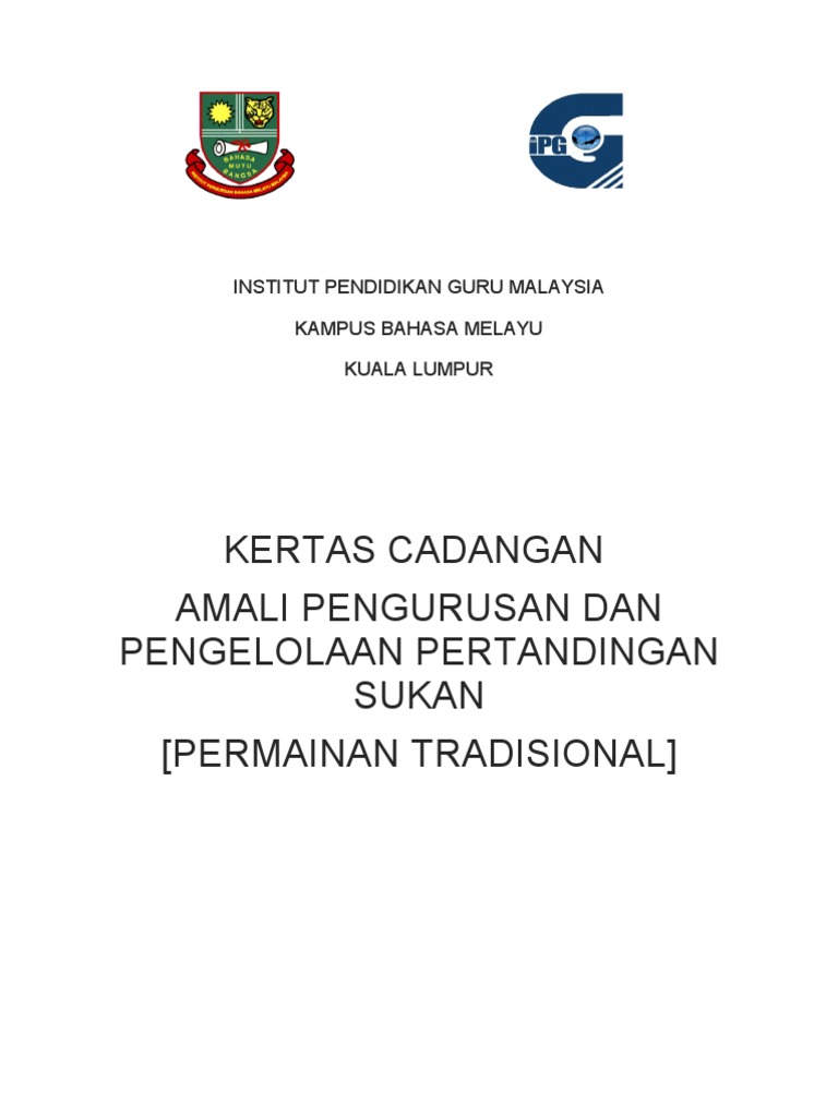 Kertas Cadangan Permainan Tradisional
