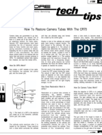 Ho W To Restore Camera Tubes With Sencore CR70