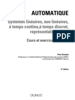 Automatique Systemes Lineaires Et Non Lineaires