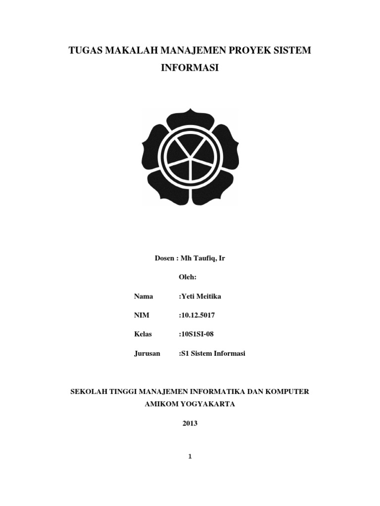 Makalah Manajemen Proyek Sistem Informasi