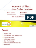 Developing A Next Generation Solar Lantern
