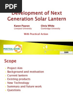 Developing A Next Generation Solar Lantern