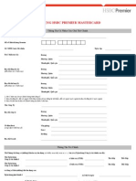 PremierMasterCard Application Form VN