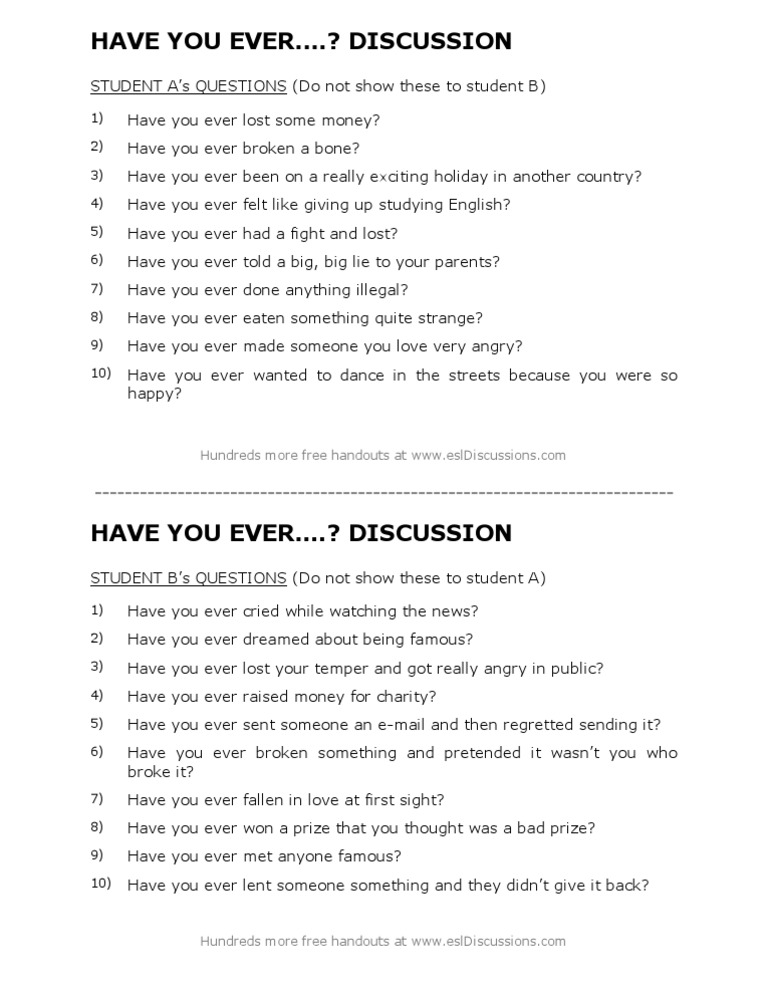 Have You Ever | PDF