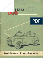 Zastava 600 Uputstvo Za Rukovanje I Odrzavanje IX 1957