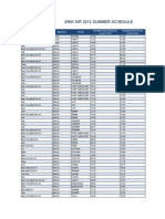 Arik Air Flight Schedule Summer 2012