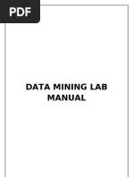 Data Mining Lab Manual