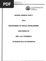 Download Social Development Budget Speech 20 March 2013  by Sisi Ntombela SN132440578 doc pdf