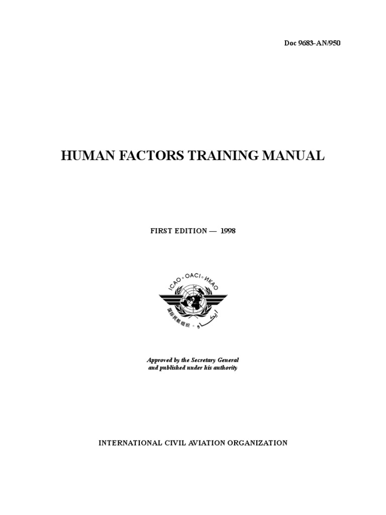 ICAO Human Factors Training Manual | PDF | Human Factors And Ergonomics ...