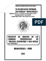 Proyecto Creacion de Mecanica Automotriz y Guia de Turismo