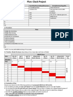 Plan: Clock Project: A Cardboard Box