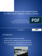 A Feasibility Study On The Implementation of A Micro-Hydro Scheme in Sioma, Zambia